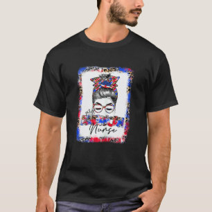 T-shirt Stéthoscope du 4 juillet pour infirmière tout amér