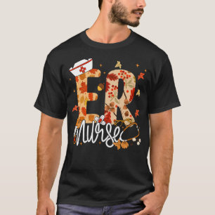 T-shirt Stethoscope Er Nurse Automne Yall Feuilles Automne