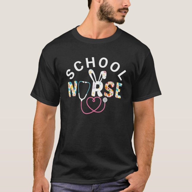 T-shirt Stethoscope Future Nurse Cute Bunny School Nurse E (Devant)