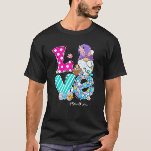 T-shirt Stethoscope Gnome École Infirmière Funny Pâques Jo