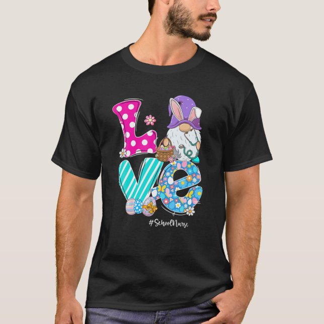 T-shirt Stethoscope Gnome École Infirmière Funny Pâques Jo (Devant)