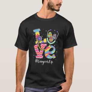 T-shirt Stéthoscope Love Caregiver Life Funny Easter Eggs