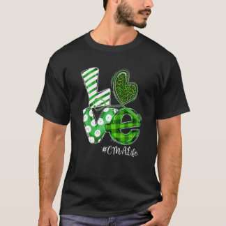 T-shirt Stethoscope Love CMA Life Nurse Plaid St patrick
