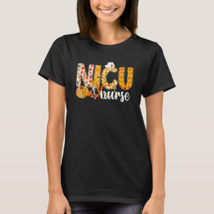 T-shirt Stéthoscope NICU Nurse Fall Yall Autumn Leaves Tha