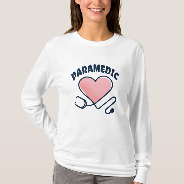 T-shirt Stethoscope paramétrique avec coeur (Devant)