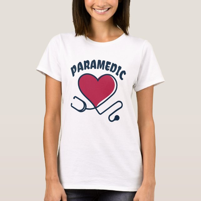 T-shirt Stethoscope paramétrique avec coeur (Devant)