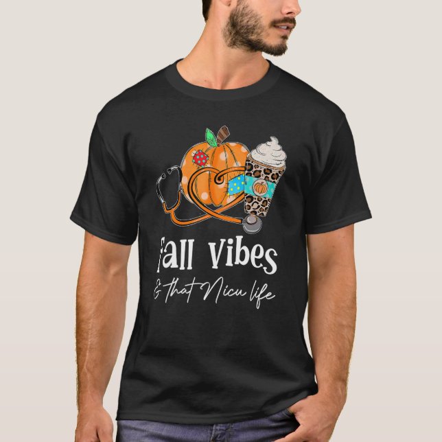 T-shirt Stethoscope Pumkin Appelez Viandes Que NICU Vie S' (Devant)