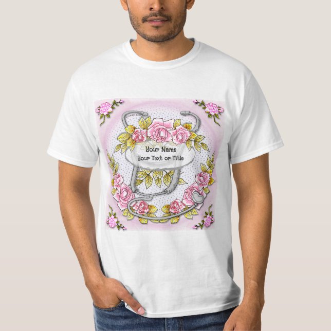 T-shirt Stethoscope rose (Devant)