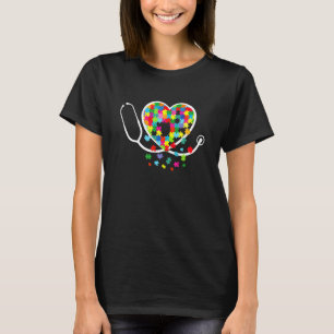 T-shirt Stethoscope Sensibilisation sur l'autisme Médicale