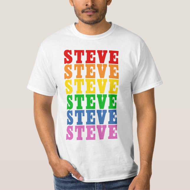 T-shirt Steve arc-en-ciel (Devant)