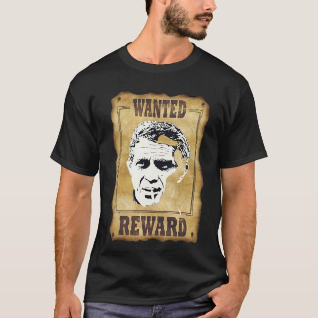 T-shirt steve mac queen wanted (Devant)