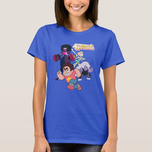 T-shirt Steven Universe | Crystal Gem Group Action (Devant)