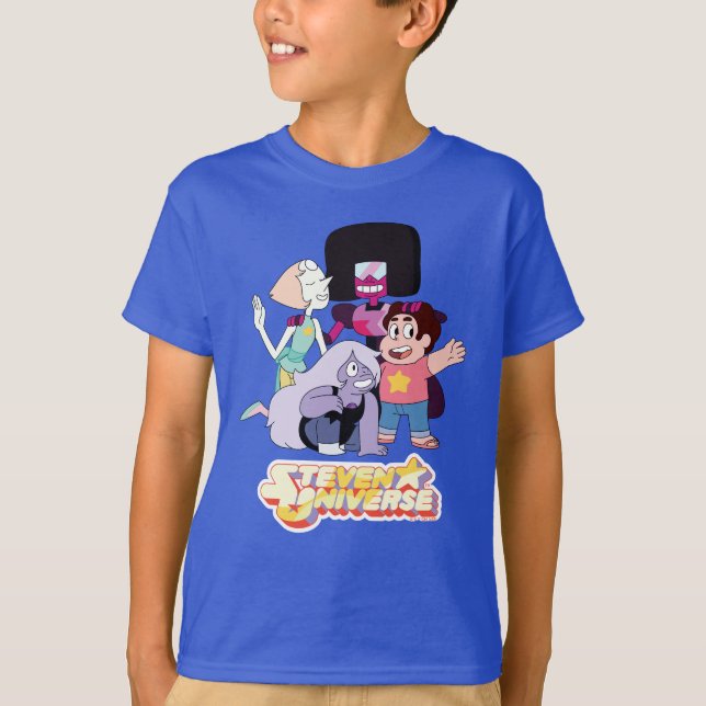 T-shirt Steven Universe | Crystal Gem Group Huddle (Devant)