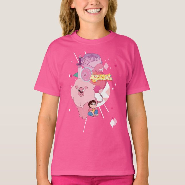 T-shirt Steven Universe | Héritage du quartz Rose (Devant)