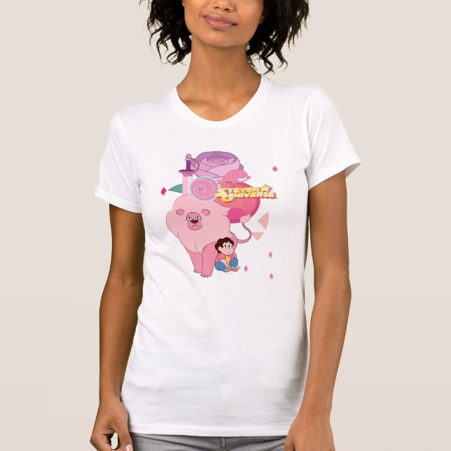 T-shirt Steven Universe | Héritage du quartz Rose (Devant)