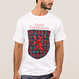 T-shirt Stevenson Tartan Scottish Plaid Lion Rampant