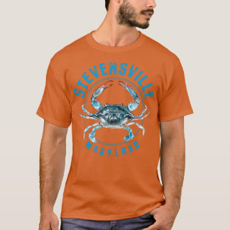 T-shirt Stevensville Maryland Design de crabe bleu