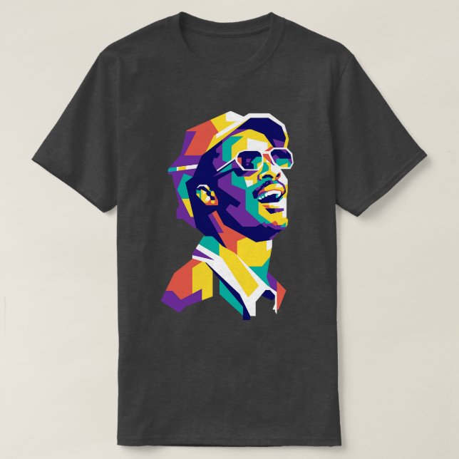 T-shirt Stevie Wonder Coussin de couleur de limite WPAP (Design devant)