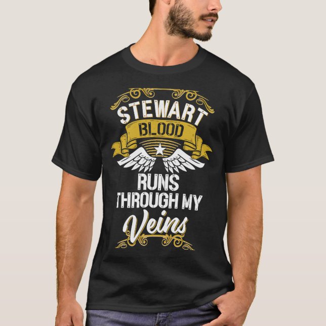 T-shirt Stewart Blood Traverse Mes Veines (Devant)