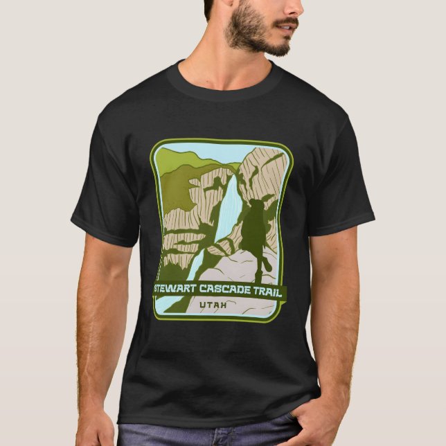 T-shirt Stewart Cascade Trail - Utah hiker (Devant)