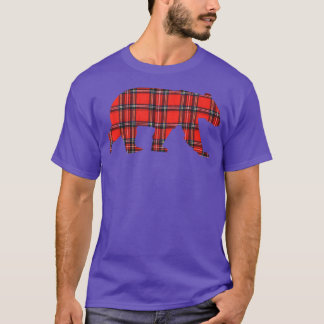T-shirt Stewart Plaid Bear Scottish Pride Tartan 