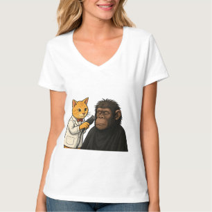 T-shirt Stick de chat et de gorille de refroidissement
