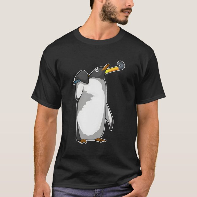 T-shirt Stick de hockey Penguin (Devant)