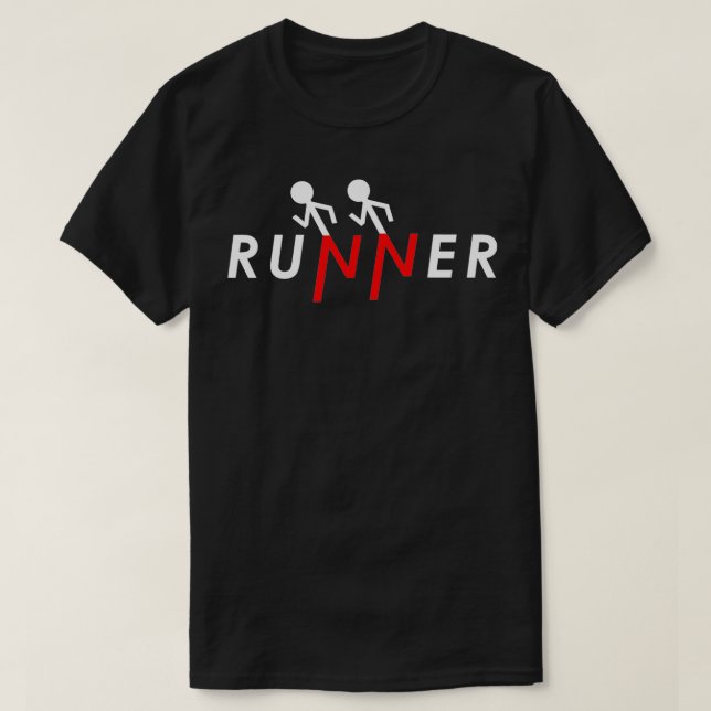 T-shirt Stick du coureur Figure Run Runny 5 k Runners M (Design devant)