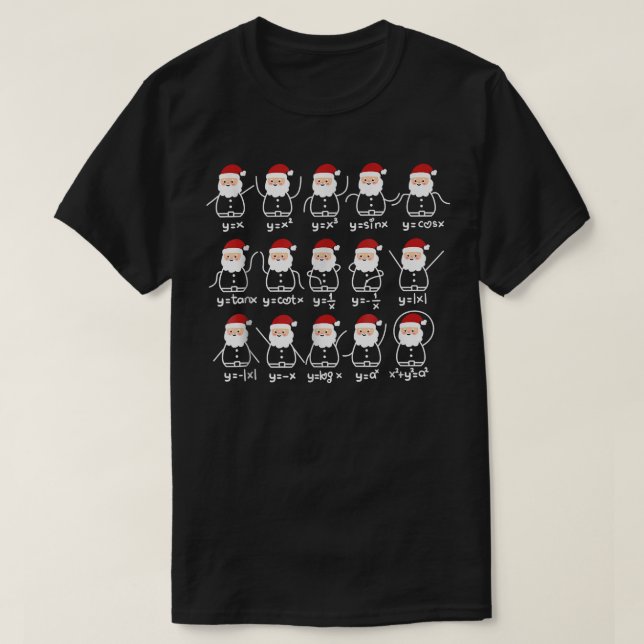 T-shirt Stick en mathématiques du Père Noël Chiffres drôle (Design devant)