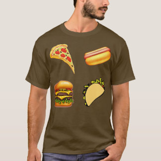 T-shirt Stick Pack Fast Food Pizza Hot Dog Burger Taco F