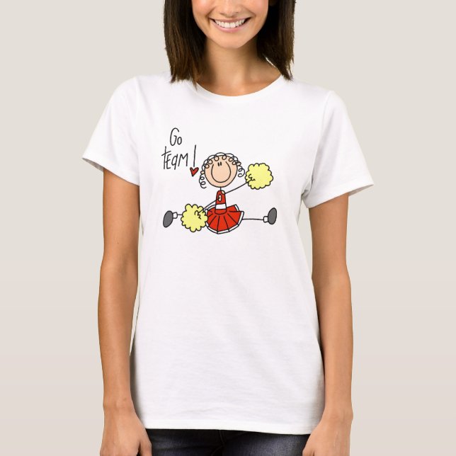 T-shirt Stick rouge Pom-pom girl et cadeaux (Devant)
