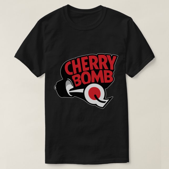 T-shirt Sticker 2 d'échappement de bombe cerise (Design devant)