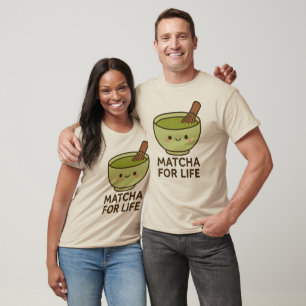 T-shirt Sticker à bol mignon Matcha