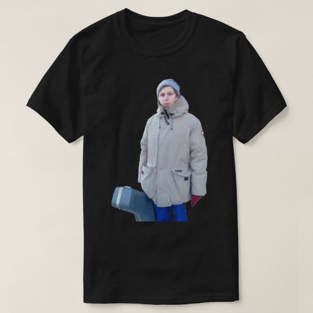 T-shirt Sticker à gros manteau Michael cera (Design devant)
