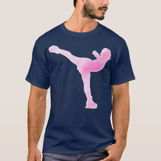 T-shirt Sticker à patinage artistique rose
