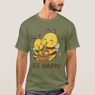 T-shirt Sticker Abee Happy - Abeilles mignonnes Partageant
