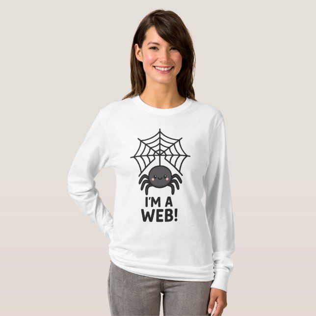 T-shirt Sticker 🕷️ araignée mignonne ✨ | Cartoon Web Fun" (Devant entier)