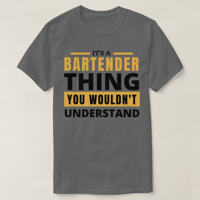 T-shirt Sticker BARTENDER (Design devant)