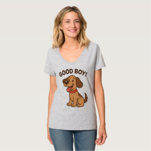 T-shirt 🐶 Sticker Chien   Coupe de dessin mignonne avec d