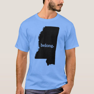 T-shirt Sticker de carte de l'état du coeur du Mississippi