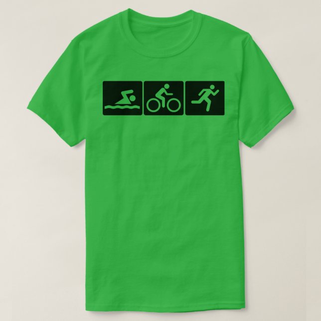 T-shirt Sticker de course de vélo de natation de triathlon (Design devant)