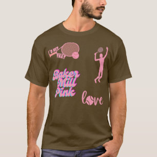 T-shirt Sticker de tennis rose Baker Miller