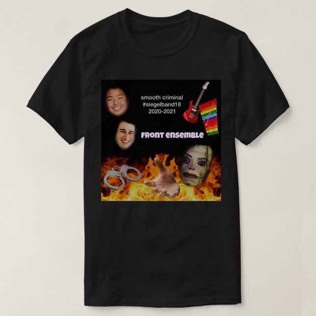 T-shirt Sticker d'ensemble avant de bande SHS Smooth Crimi (Design devant)