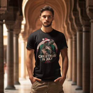 T-shirt Sticker Dino Festive : Jurassic Père Noël