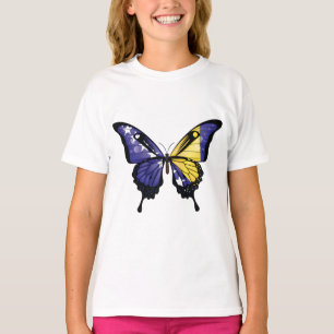 T-shirt Sticker du drapeau papillon de Bosnie-Herzégovine