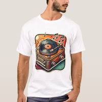 Sticker du lecteur de disques vintages - Music Lov