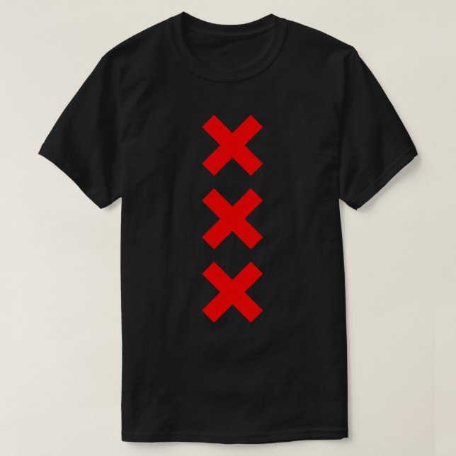 T-shirt Sticker du logo Amsterdam XXX (Design devant)
