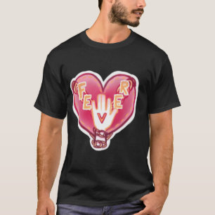 T-shirt Sticker du logo du coeur enchaîné de Fièvre ENHYPE