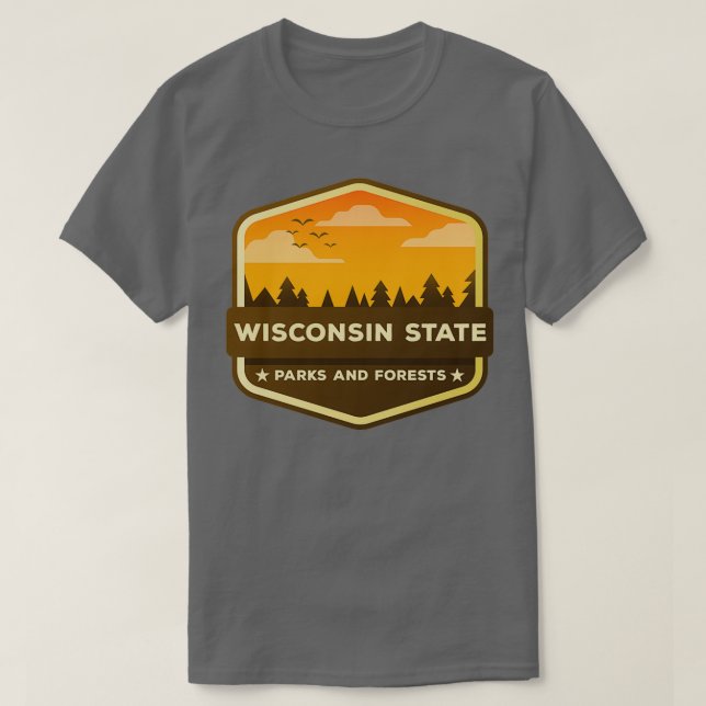 T-shirt Sticker du parc national du Wisconsin 2020 (Design devant)