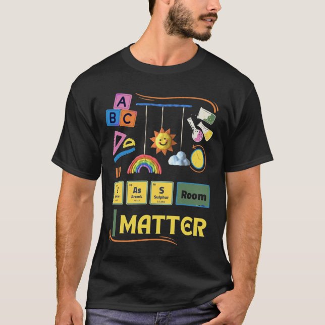 T-shirt Sticker enseignant de la salle I (Devant)